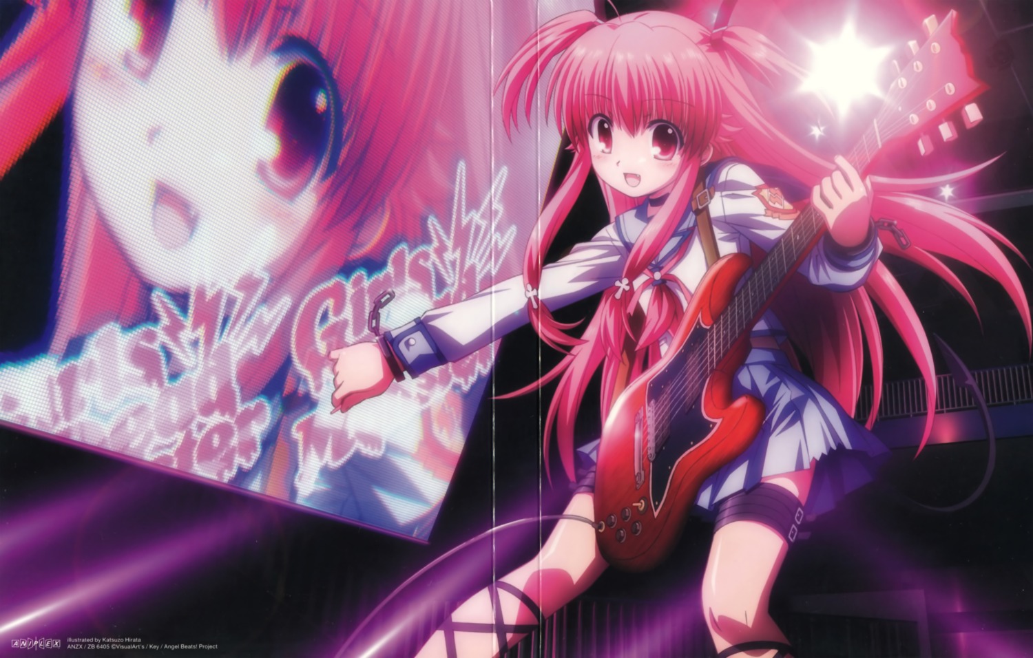 angel_beats!, crease, disc_cover, fixme, guitar, hirata_katsuzou, overfiltered, seifuku