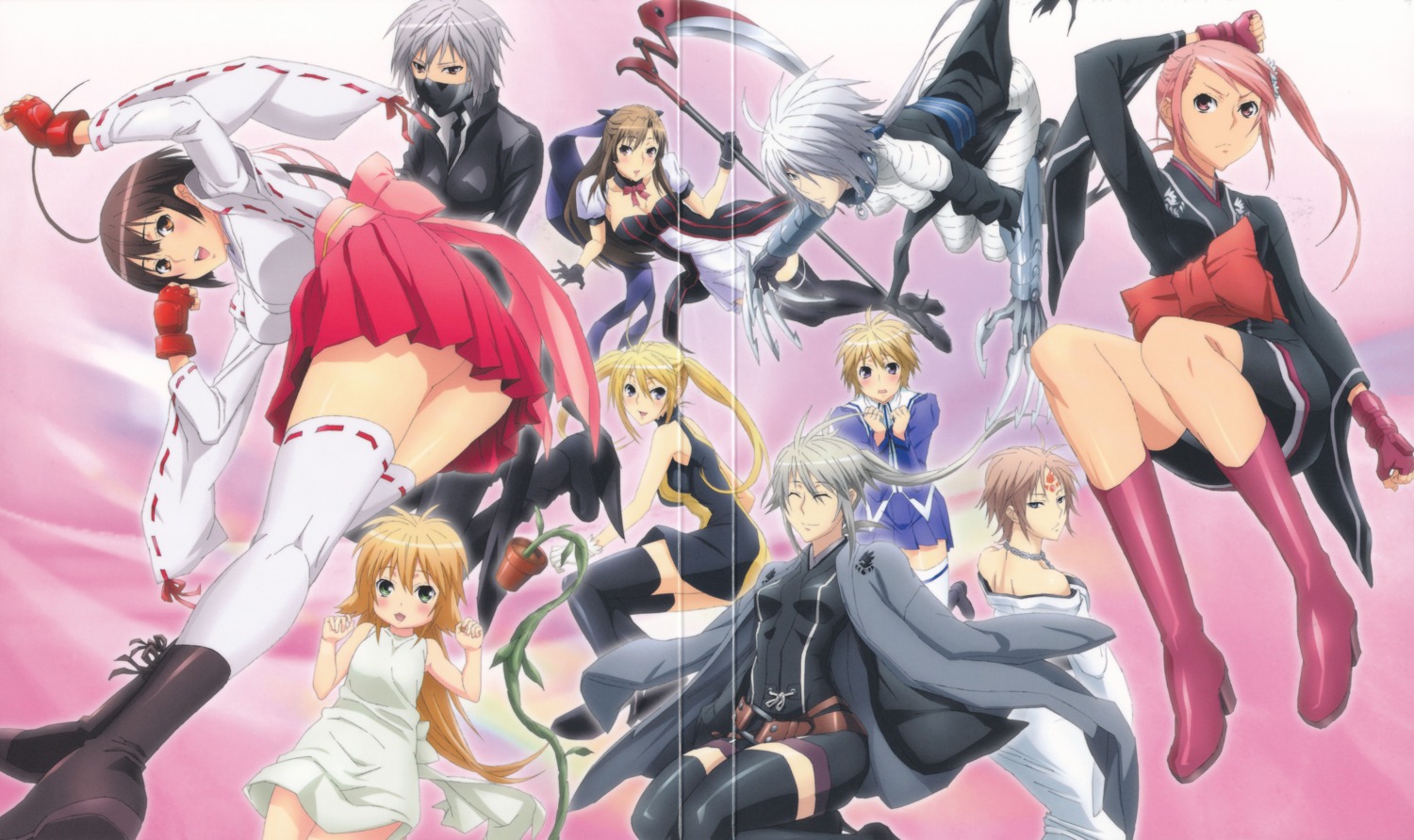 akitsuu, benitsubasa, crease, haihane, homura, karasuba, kusano, kuuno, miko, mizuha_(sekirei), musubi, screening, sekirei, thighhighs, tomooka_shinpei, yomi_(sekirei)