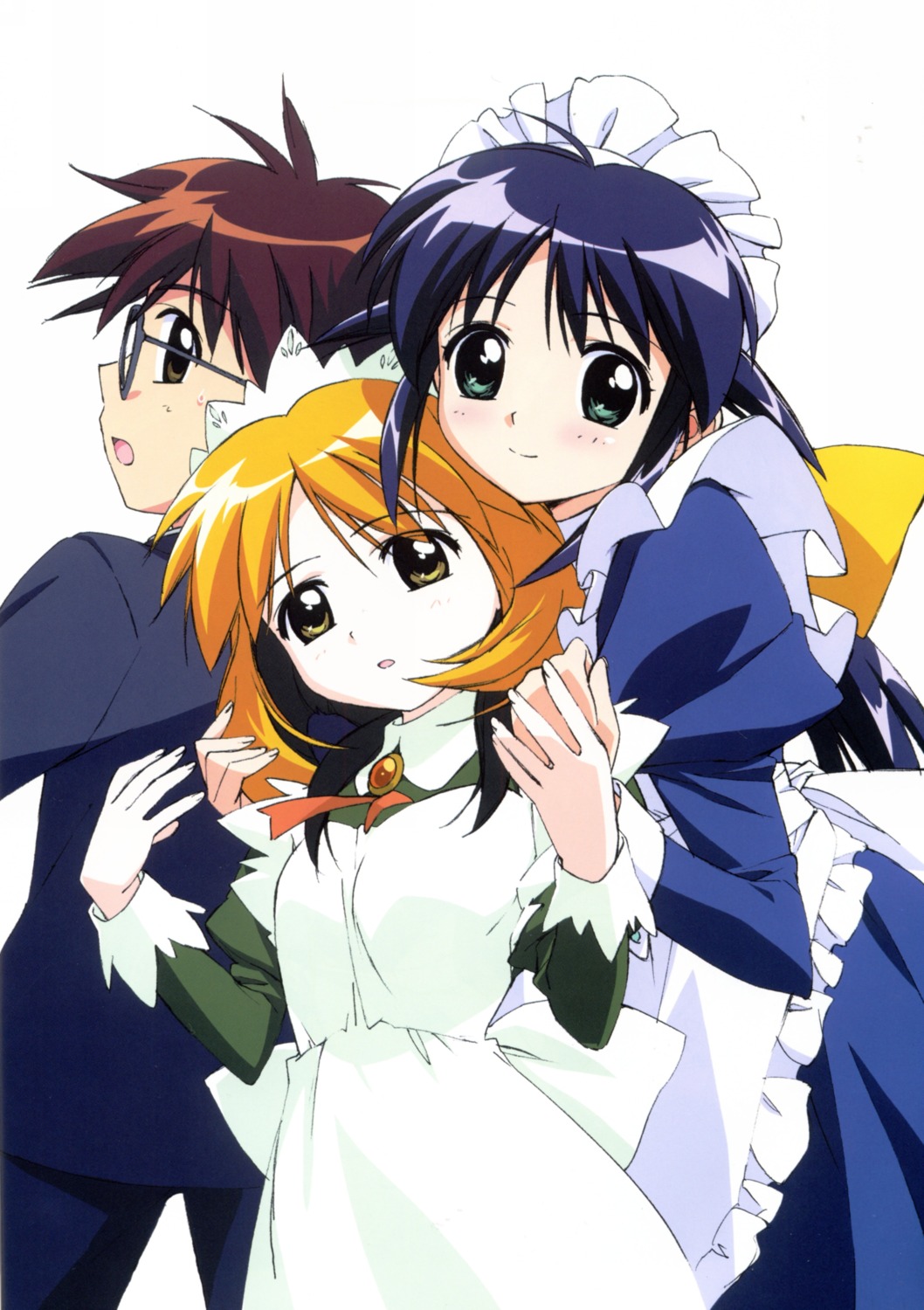 andou_mahoro, andou_minawa, mahoromatic, misato_suguru, takamura_kazuhiro