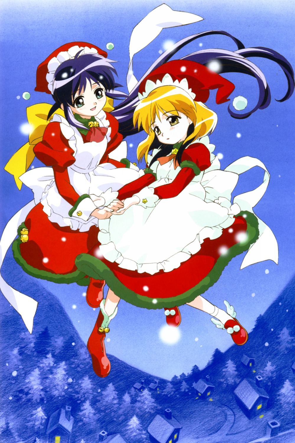 andou_mahoro, andou_minawa, christmas, hayashi_akemi, mahoromatic