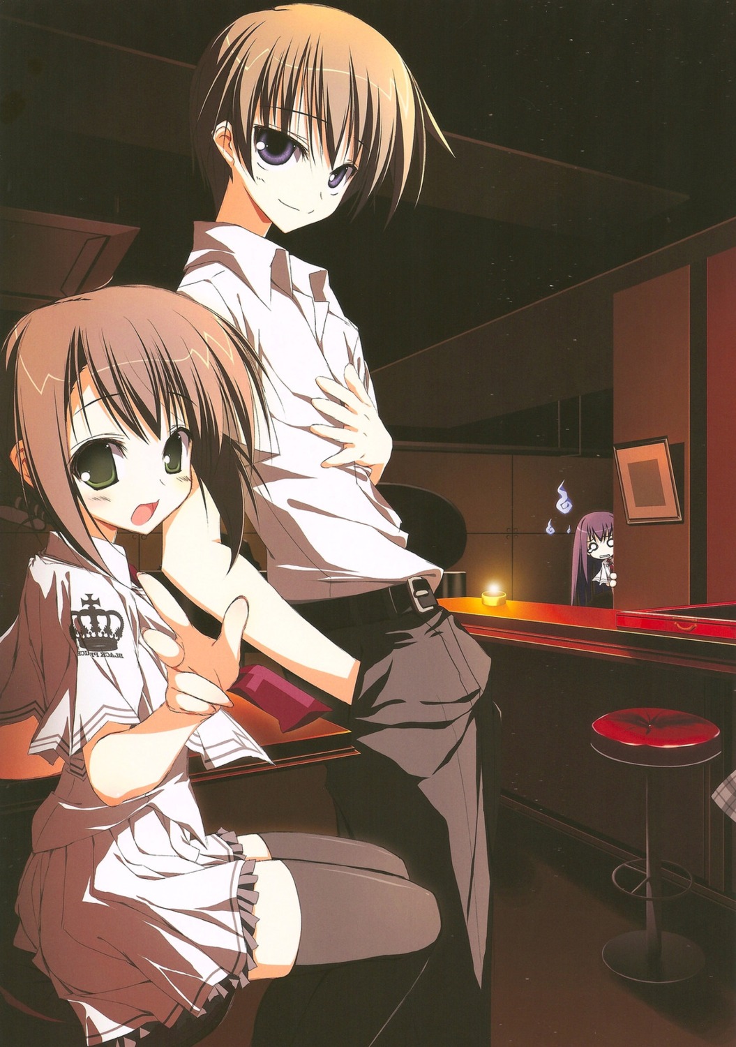 jpeg_artifacts, mamiya_takuji, scanning_dust, seifuku, subarashiki_hibi, suzuri, tachibana_kimika, tennenseki, thighhighs