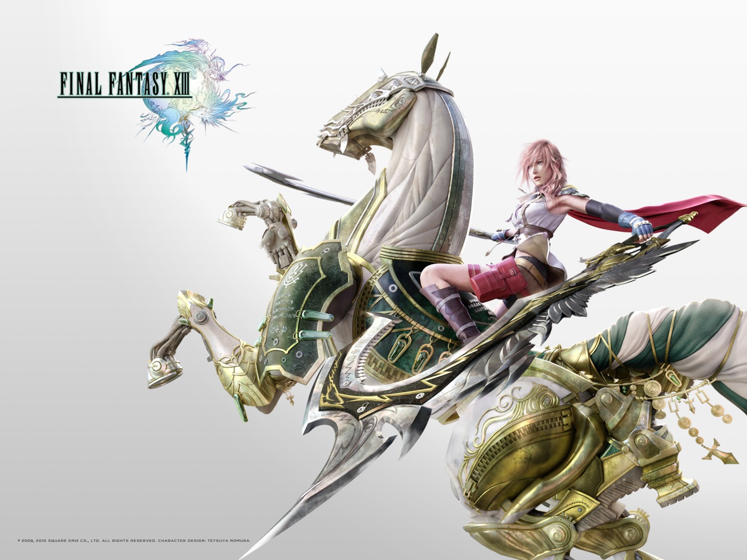 cg, final_fantasy, final_fantasy_xiii, lightning, odin_(final_fantasy), square_enix, wallpaper