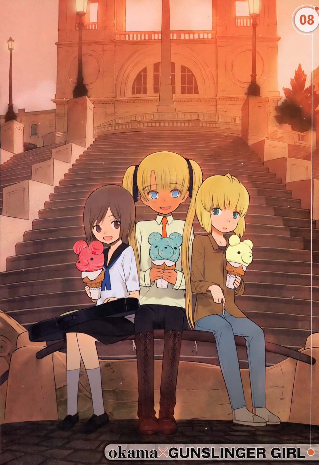 gunslinger_girl, henrietta_(gunslinger_girl), okama, rico_(gunslinger_girl), triela
