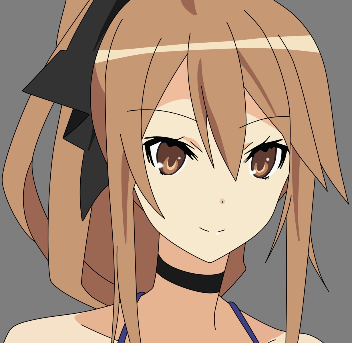 ookami-san, ookami_ryouko, swimsuits, transparent_png, vector_trace