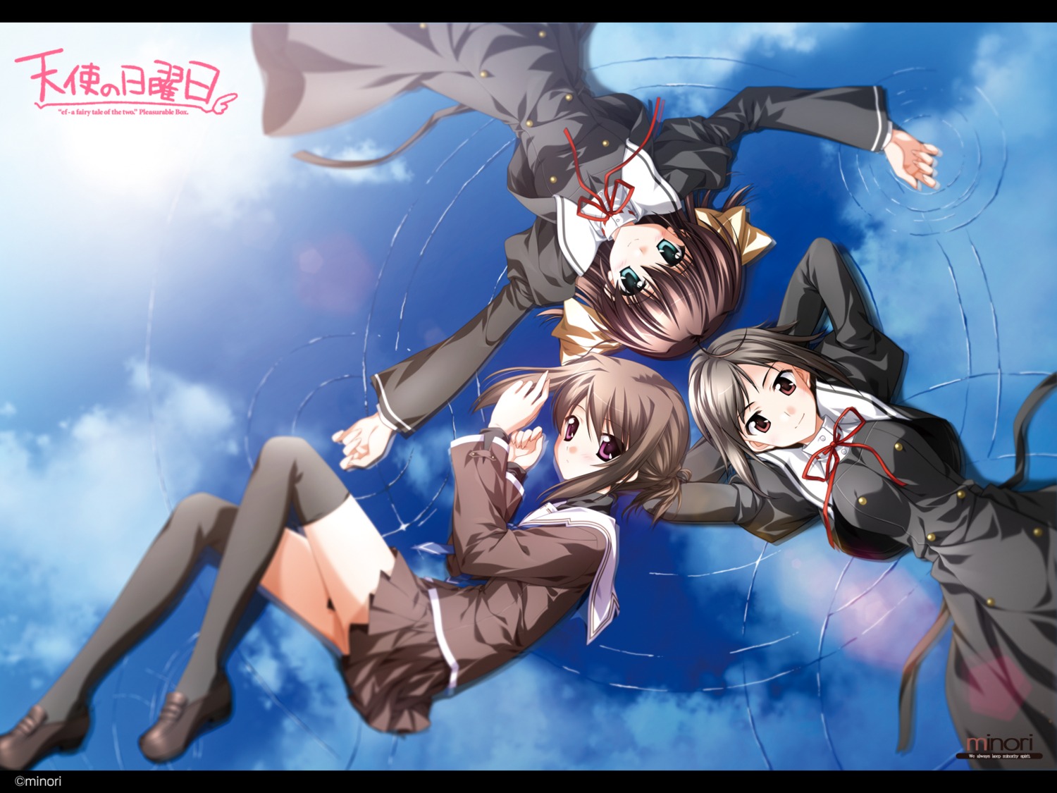2c=galore, ef_~a_fairytale_of_the_two~, hayama_mizuki_(angel's_sunday), hirono_nagi, miyamura_miyako, nanao_naru, seifuku, shouna_mitsuishi