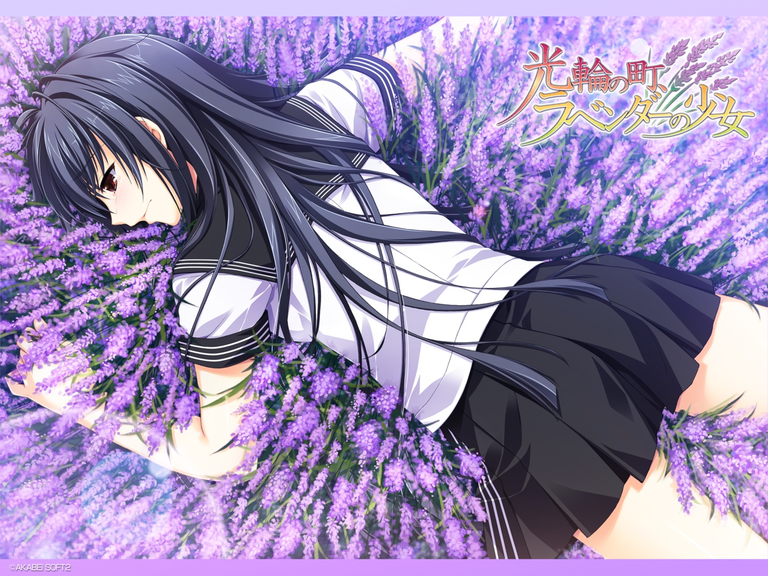 alpha, kourin_no_machi_lavender_no_shoujo, sakuragi_hikaru, seifuku, wallpaper