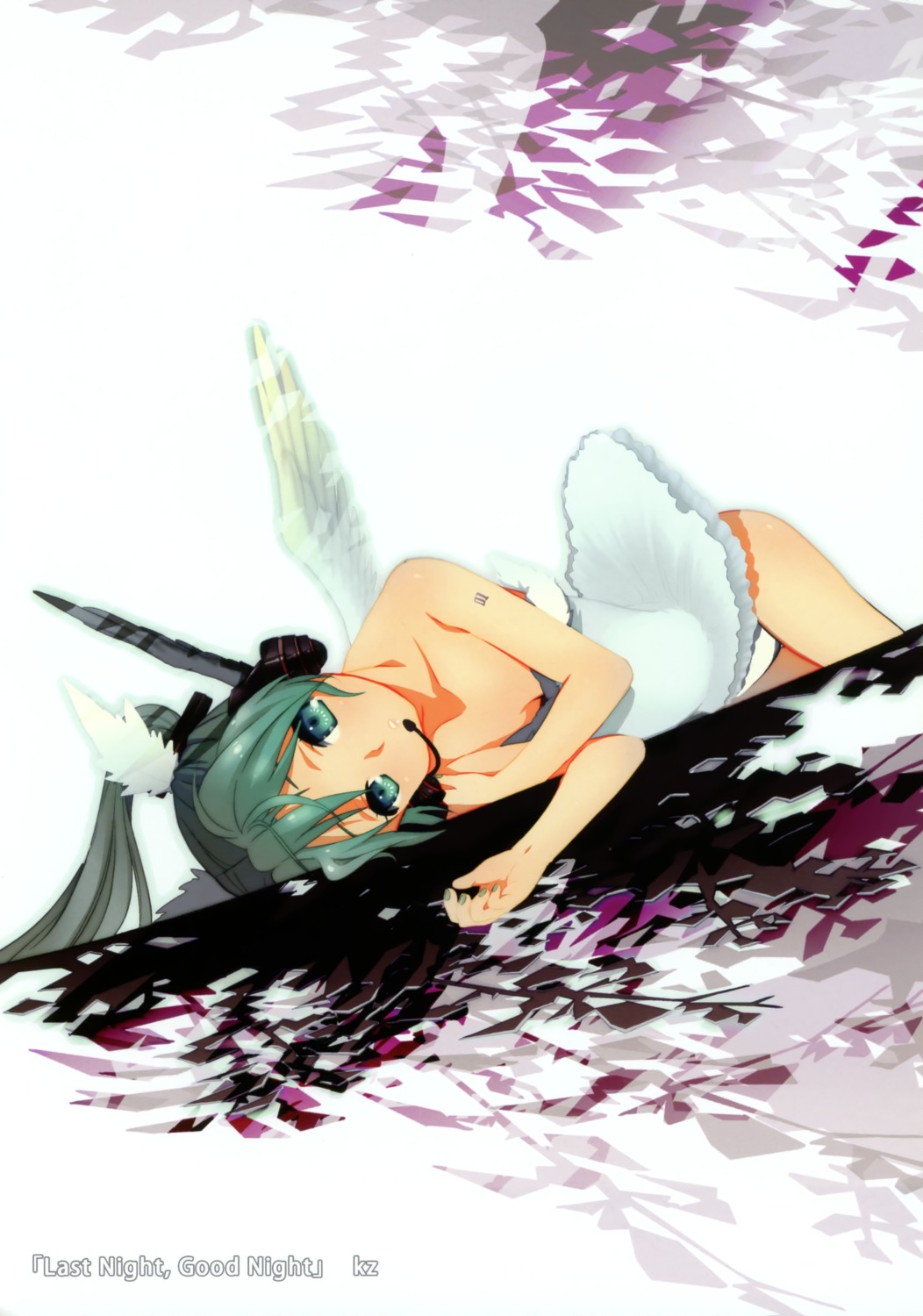 friendly_sky, hatsune_miku, last_night_good_night_(vocaloid), neko_sakana, vocaloid, wings
