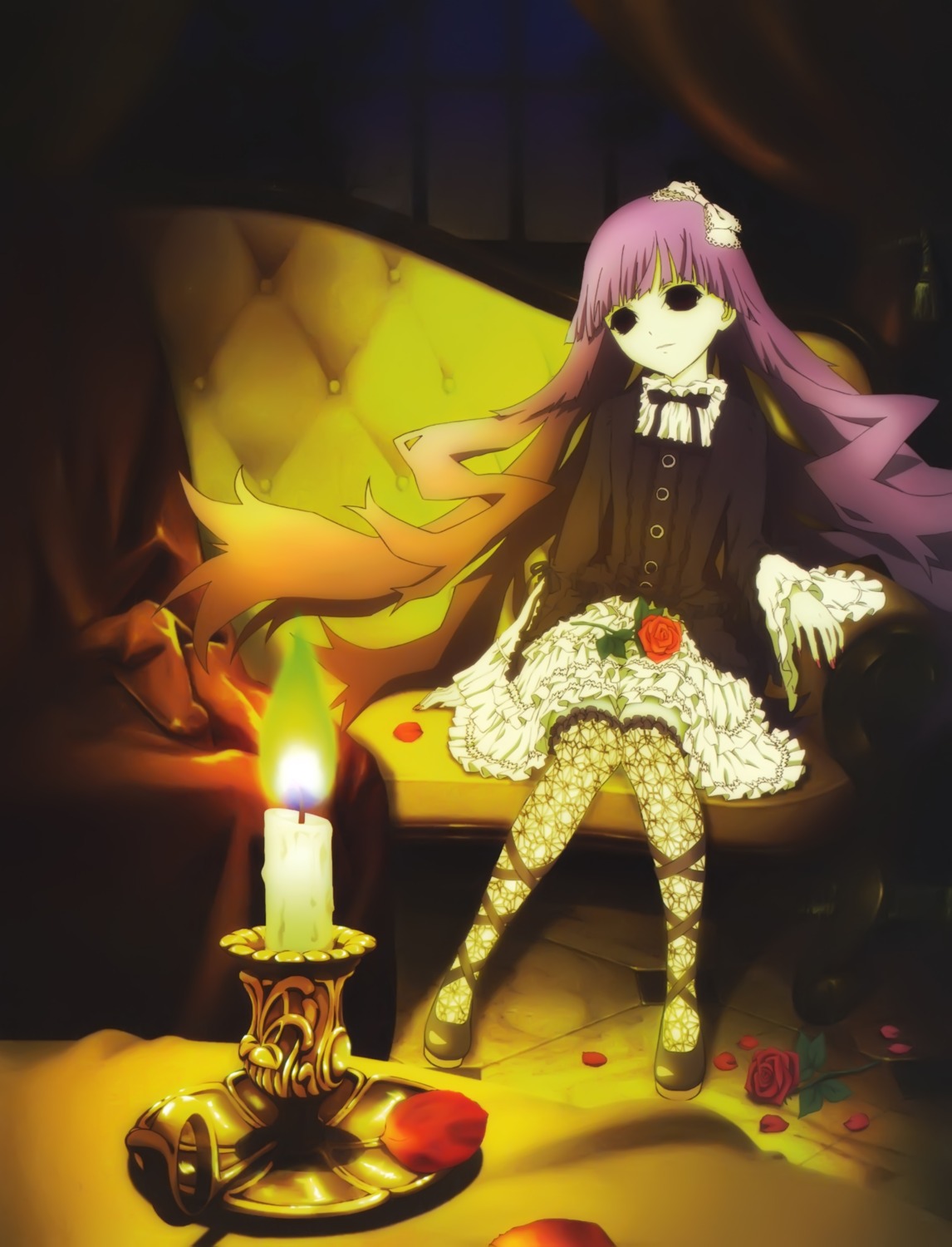 dress, kirishiki_sunako, lolita_fashion, shiki, thighhighs