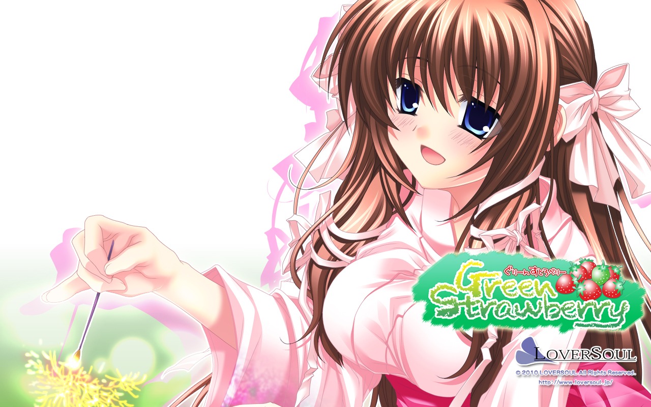 green_strawberry, japanese_clothes, loversoul, tagme, wallpaper