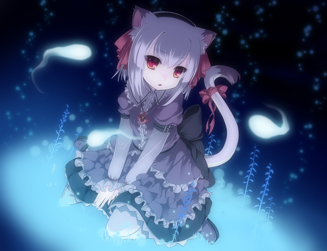animal_ears, dress, lolita_fashion, nekomimi, tail, yukiuta_sahiro