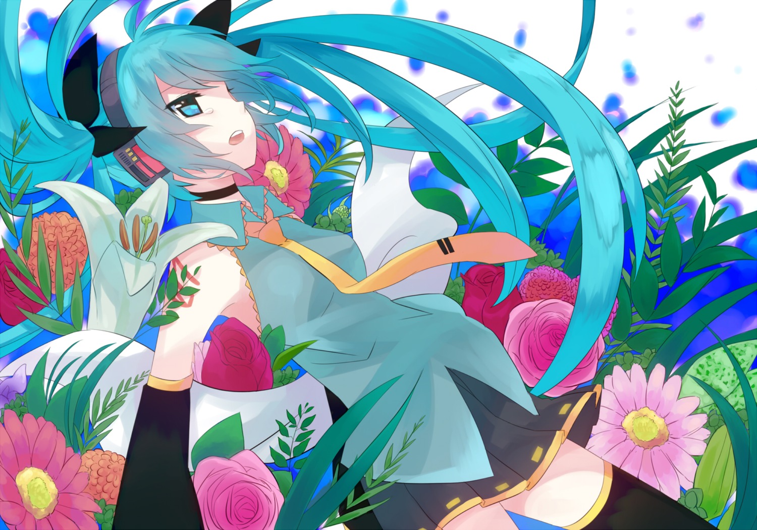 hatsune_miku, mizuki_(koko_lost), thighhighs, vocaloid