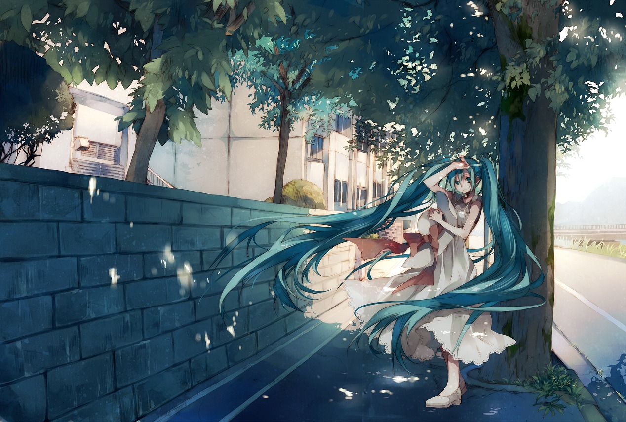dress, hatsune_miku, tsukioka_tsukiho, vocaloid
