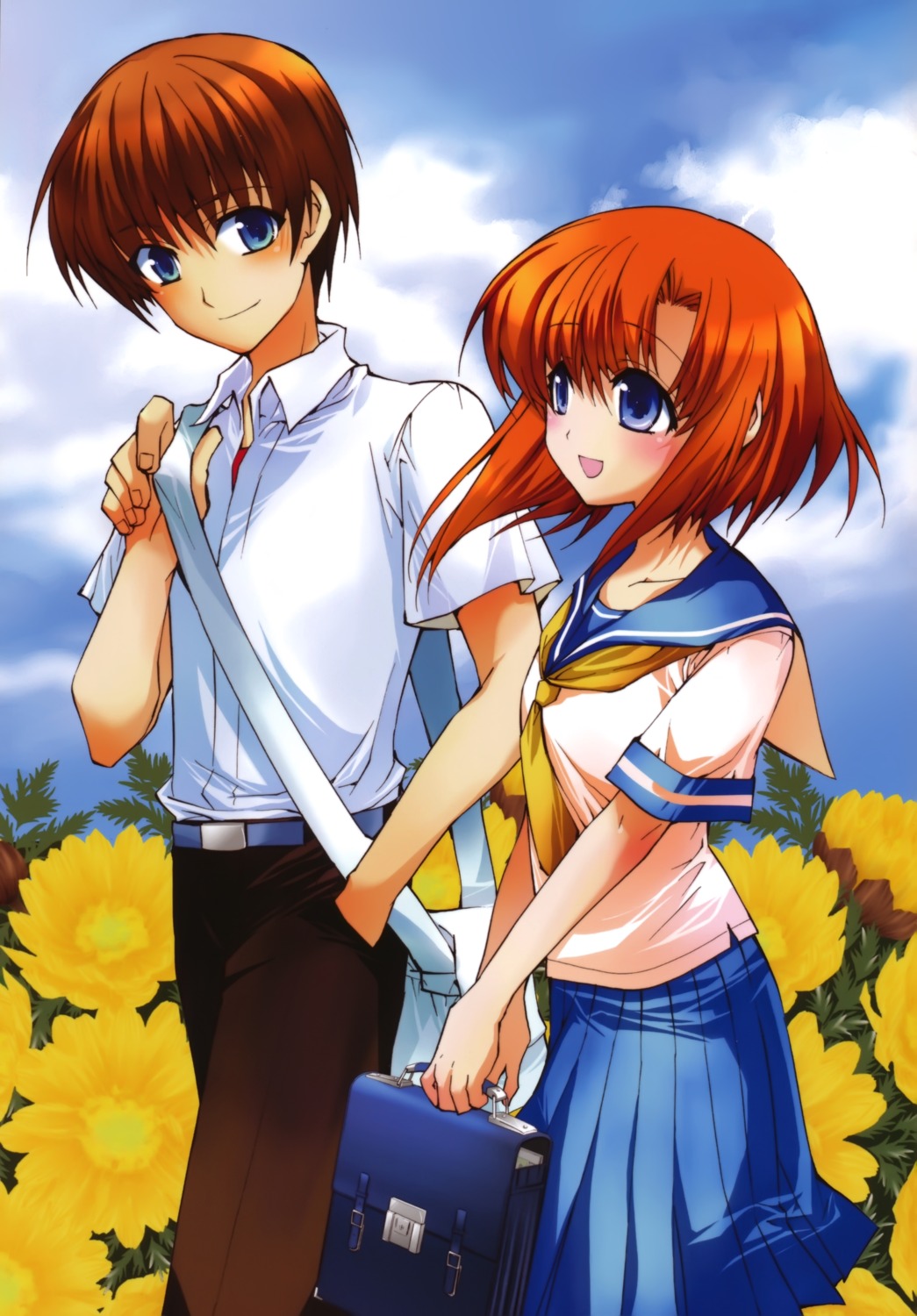 higurashi_no_naku_koro_ni, maebara_keiichi, ryuuguu_rena, seifuku, suzuragi_karin