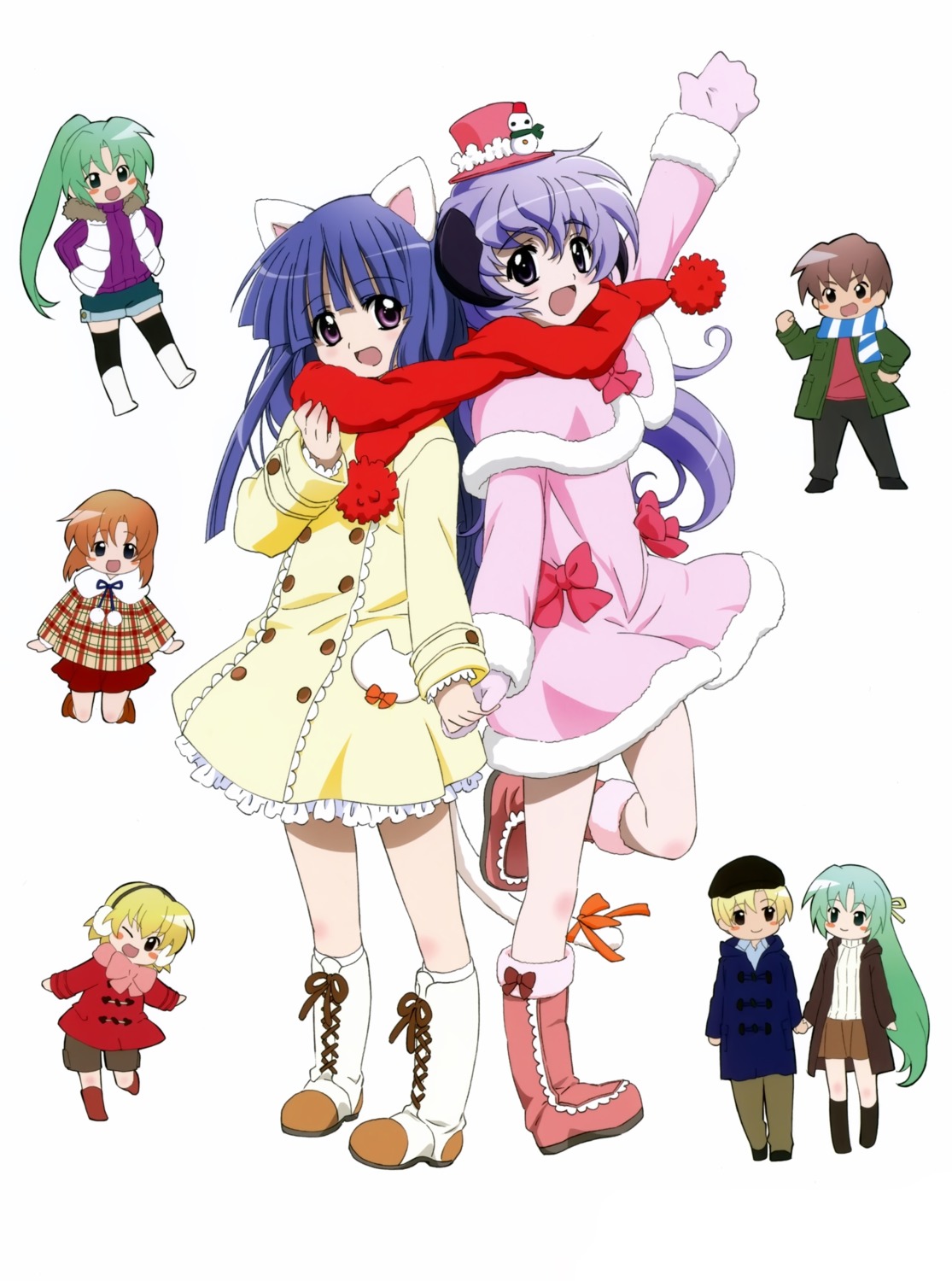 dress, furude_rika, hanyuu, higurashi_no_naku_koro_ni, horns, houjou_satoko, houjou_satoshi, maebara_keiichi
