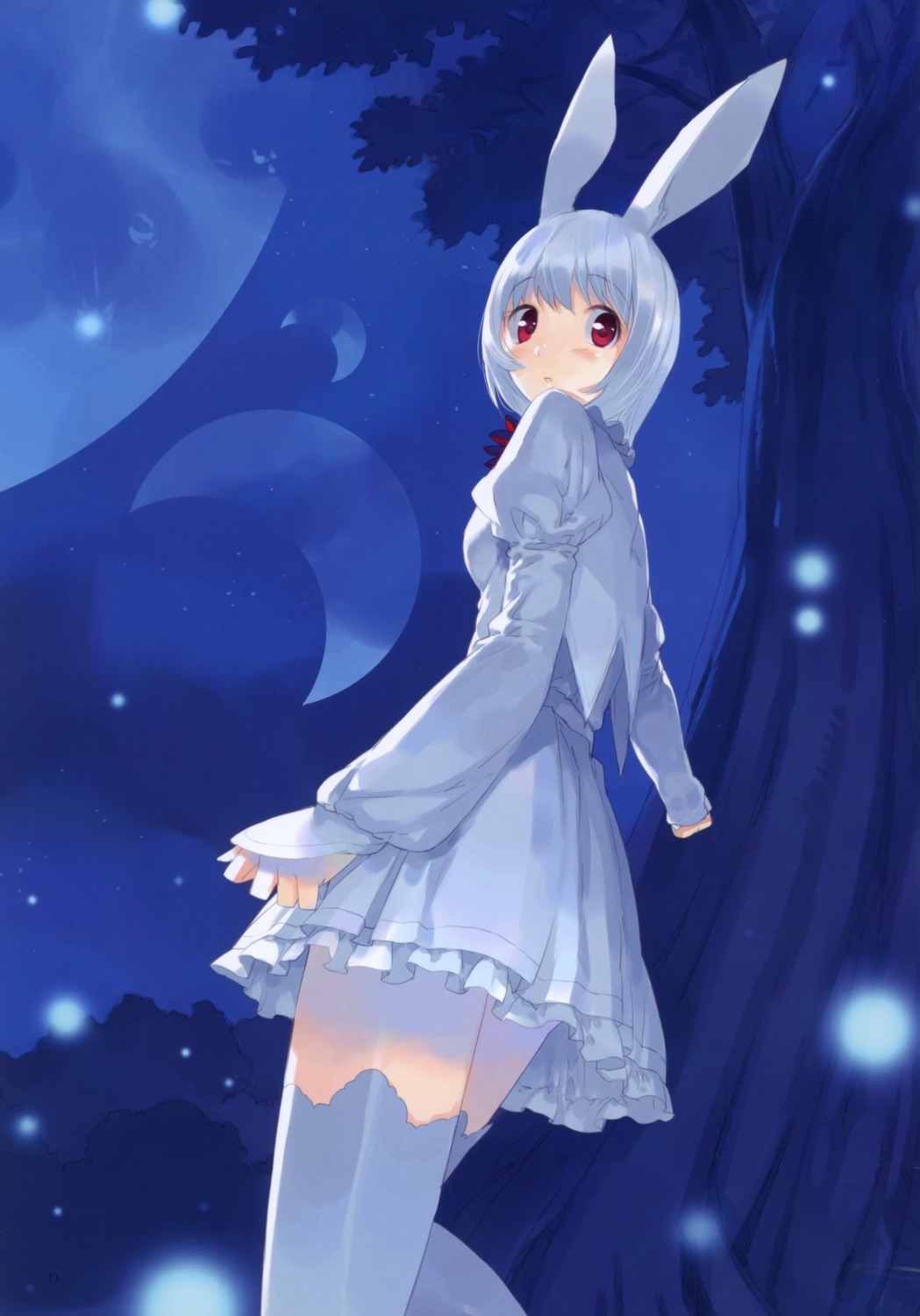 alice_in_wonderland, animal_ears, bunny_ears, dress, fancy_fantasia, march_hare, thighhighs, ueda_ryou