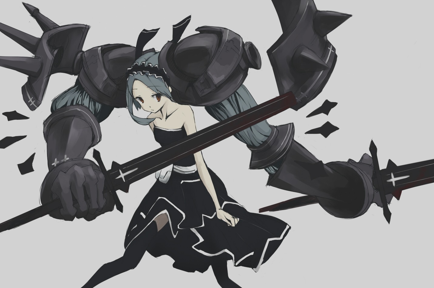 domu, mecha_musume, thighhighs