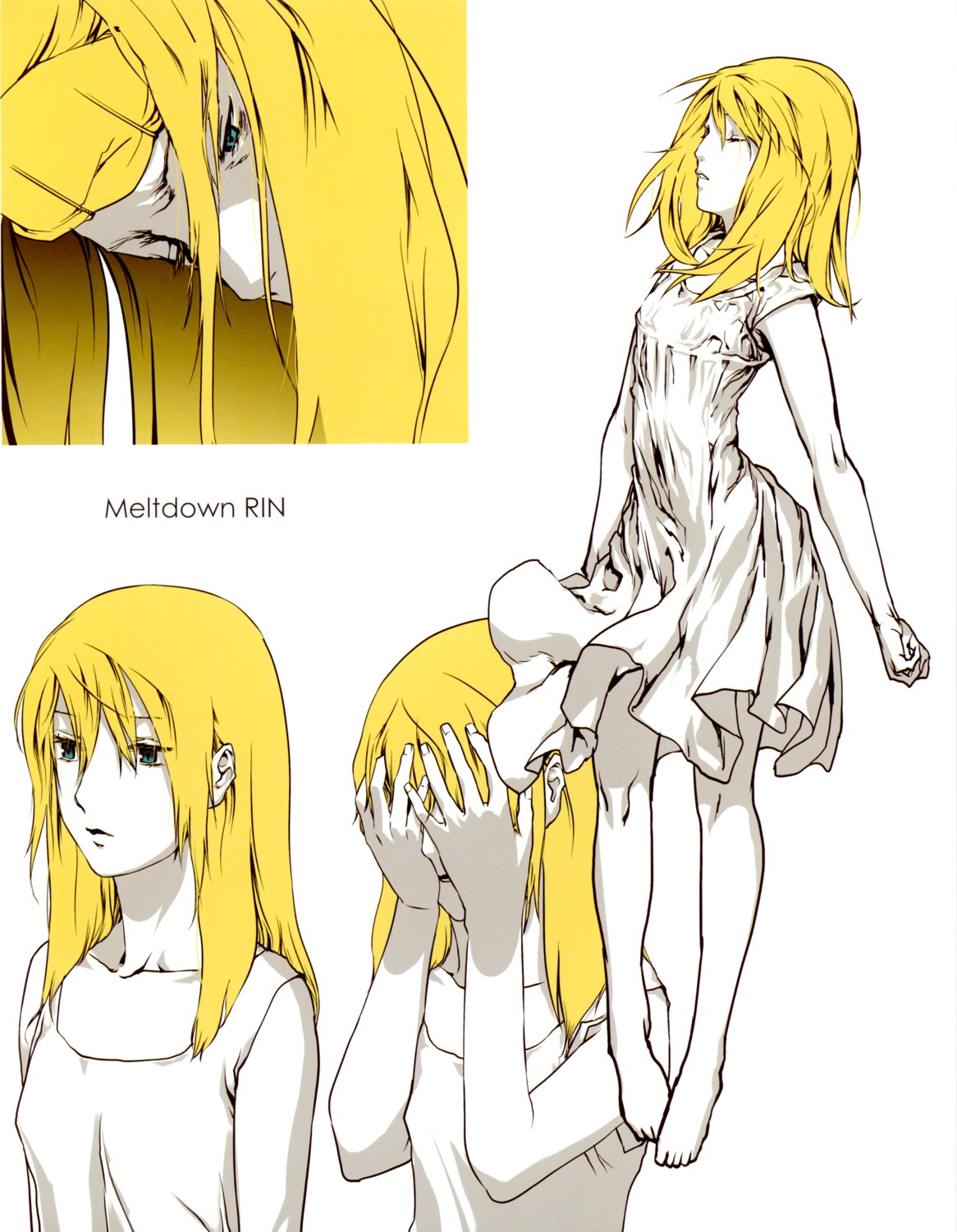 dress, kagamine_rin, meltdown_(vocaloid), nagimiso, nagimiso.sys, vocaloid