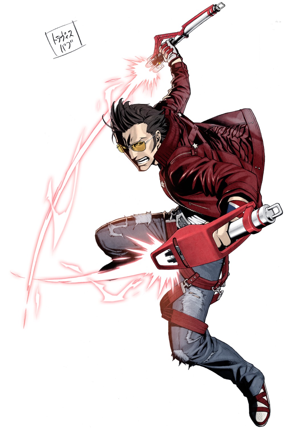 kozaki_yuusuke, male, megane, no_more_heroes, sword, travis_touchdown