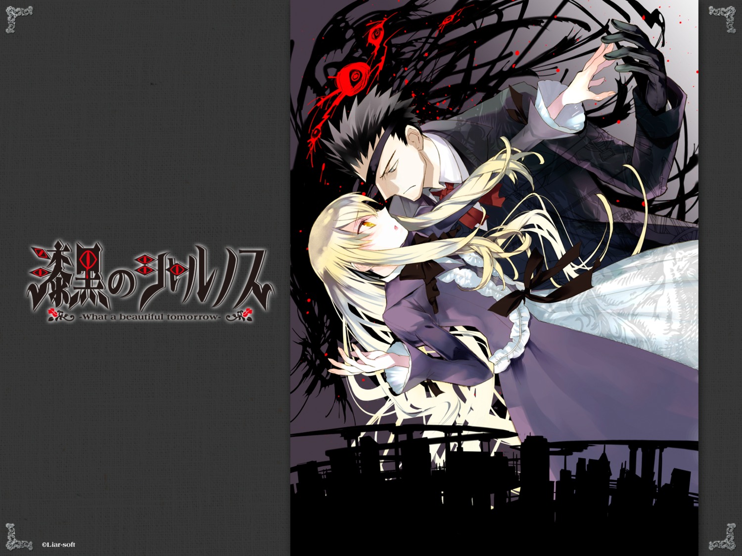 akira_(kaned_fools), m_(sharnoth), mary_clarissa_christie, shikkoku_no_sharnoth, wallpaper