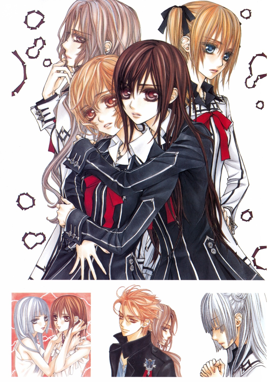 cross_yuuki, hino_matsuri, kain_akatsuki, kurenai_maria, souen_ruka, touya_rima, vampire_knight, wakaba_sayori