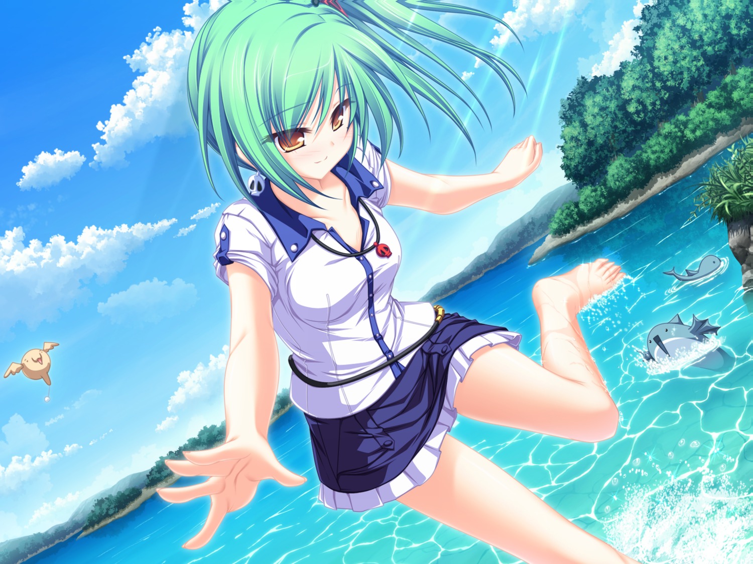 enomoto_yoshika, feet, game_cg, seifuku, suzukaze_no_melt, tenmaso, wet, whirlpool