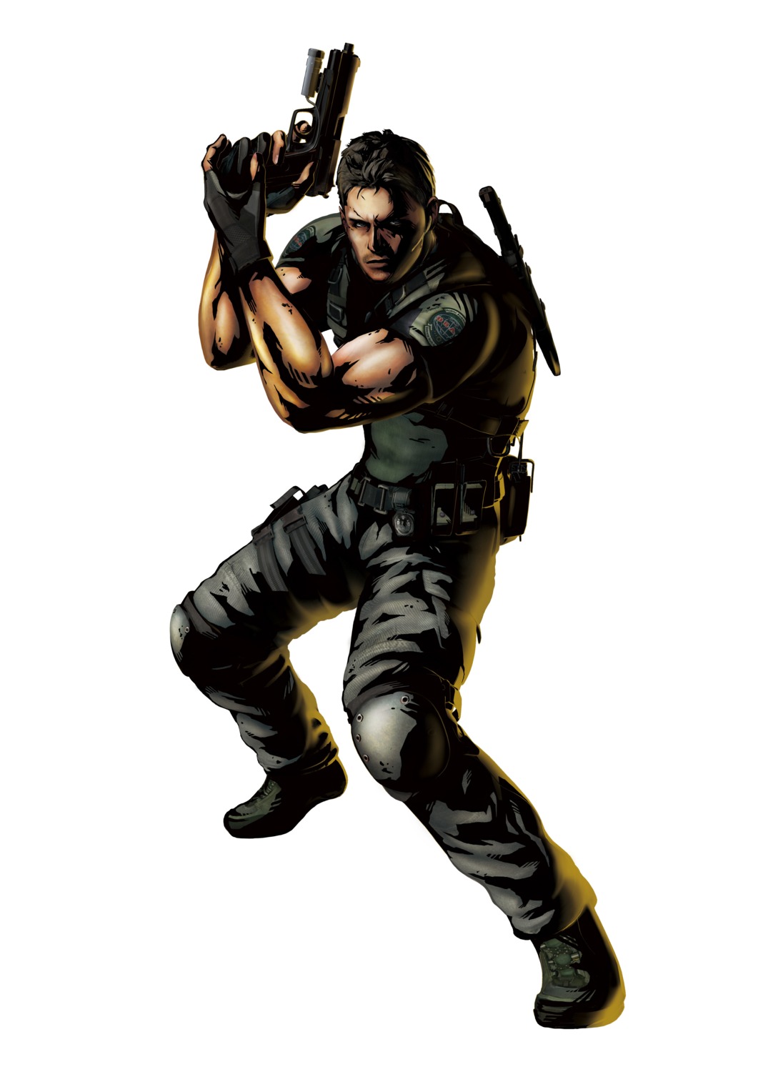 chris_redfield, gun, male, marvel_vs_capcom, marvel_vs_capcom_3, resident_evil