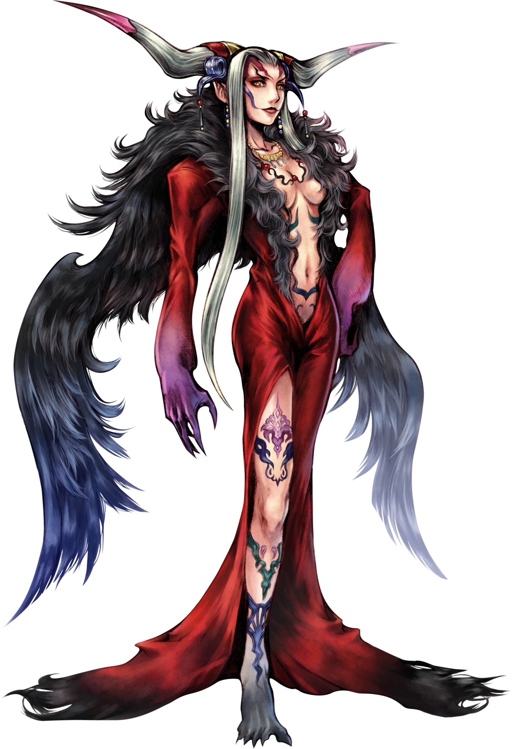cleavage, devil, dissidia_final_fantasy, dress, final_fantasy, final_fantasy_viii, nomura_tetsuya, square_enix