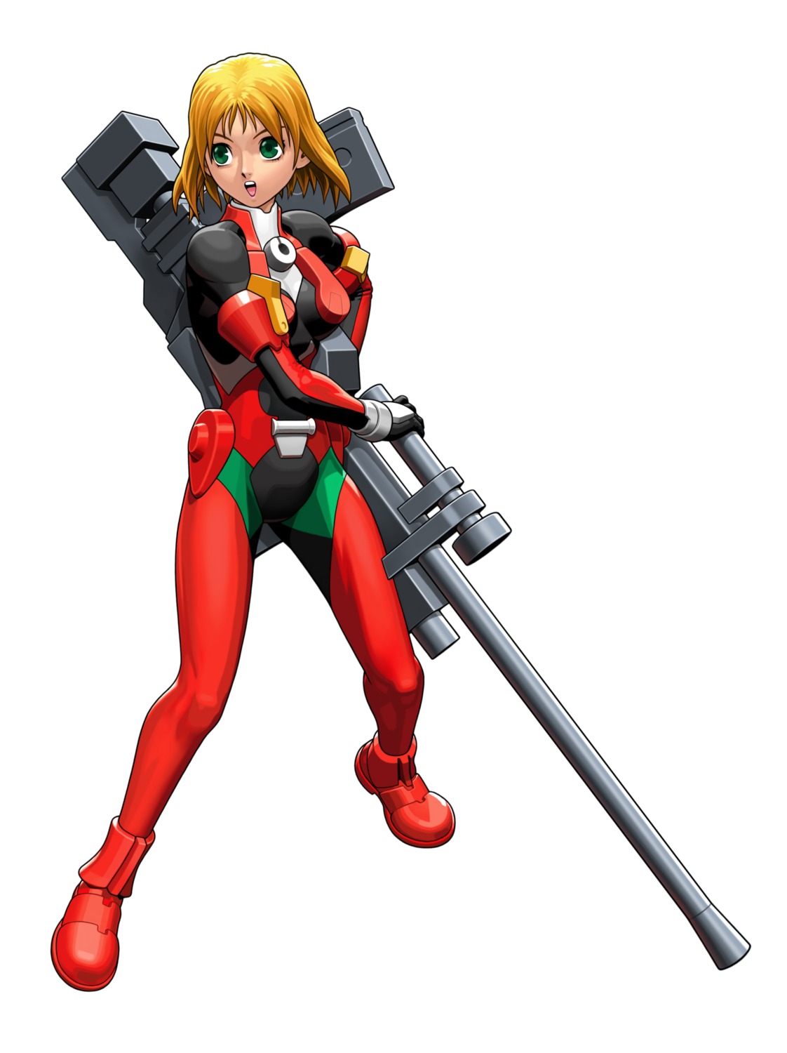 bodysuit, breasts, capcom, gun, omokane_saki, quiz_nanairo_dreams, shinkirou, tatsunoko_vs_capcom