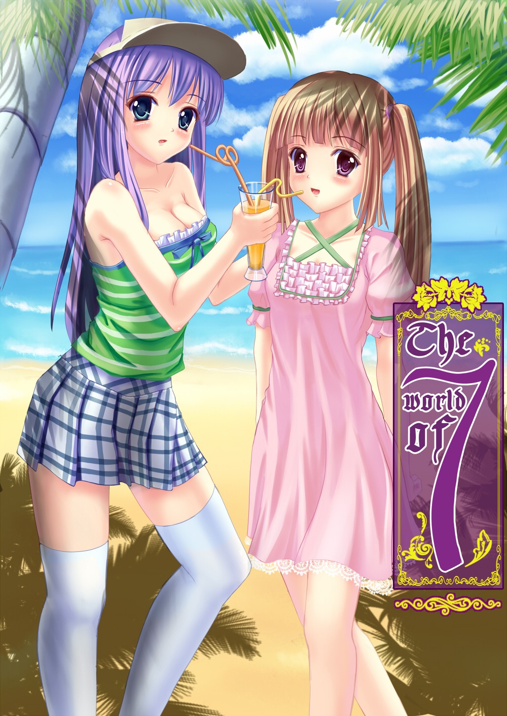 cleavage, dress, thighhighs, tsukina