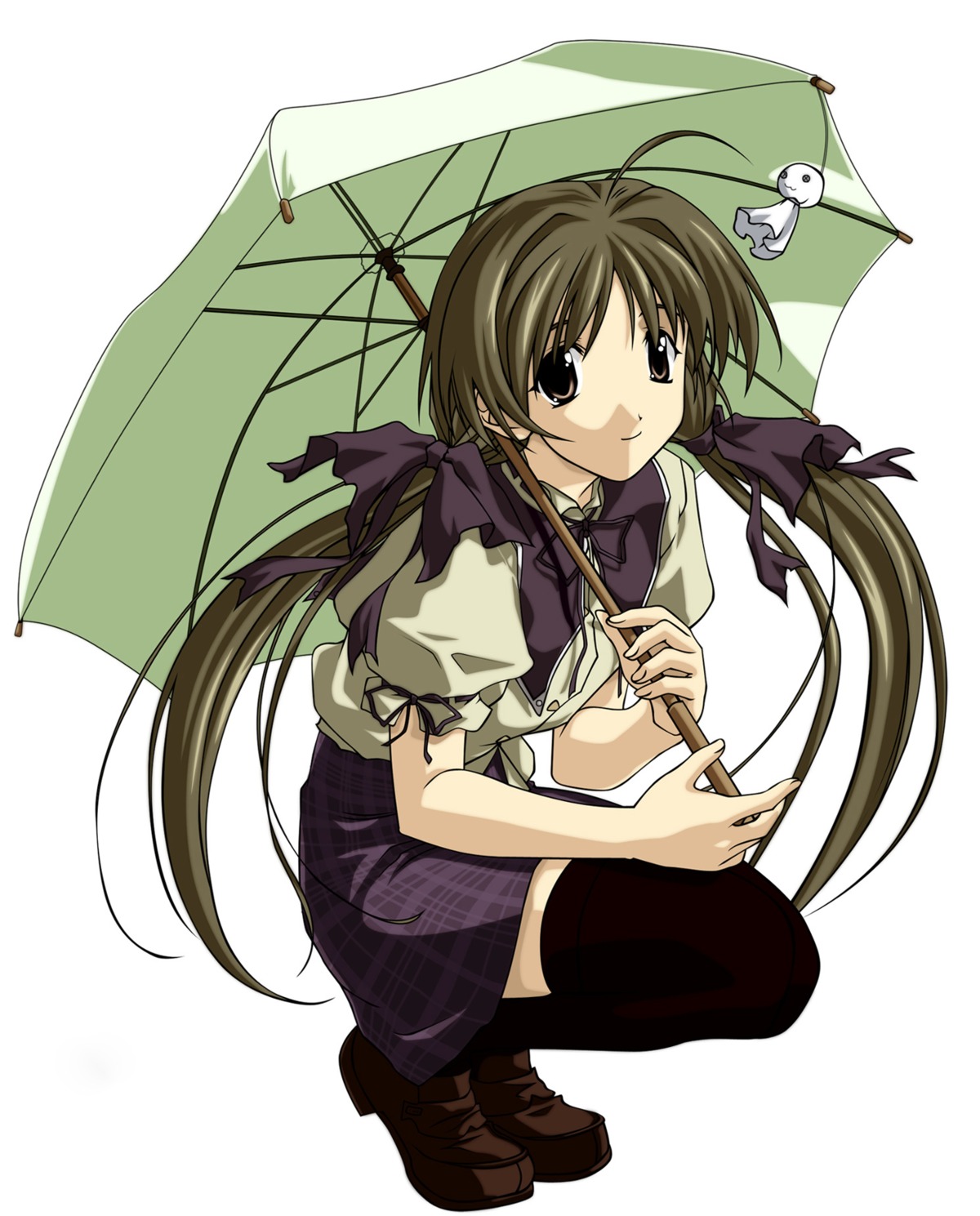 memories_off, memories_off_2nd, sasaki_mutsumi, seifuku, shirakawa_hotaru, thighhighs, vector_trace
