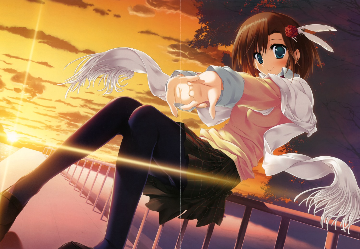 crease, fixme, nekonade_distortion, pantyhose, semi_processed_scan, tsukinon, whitesoft, yuzu_(nekonade_distortion)