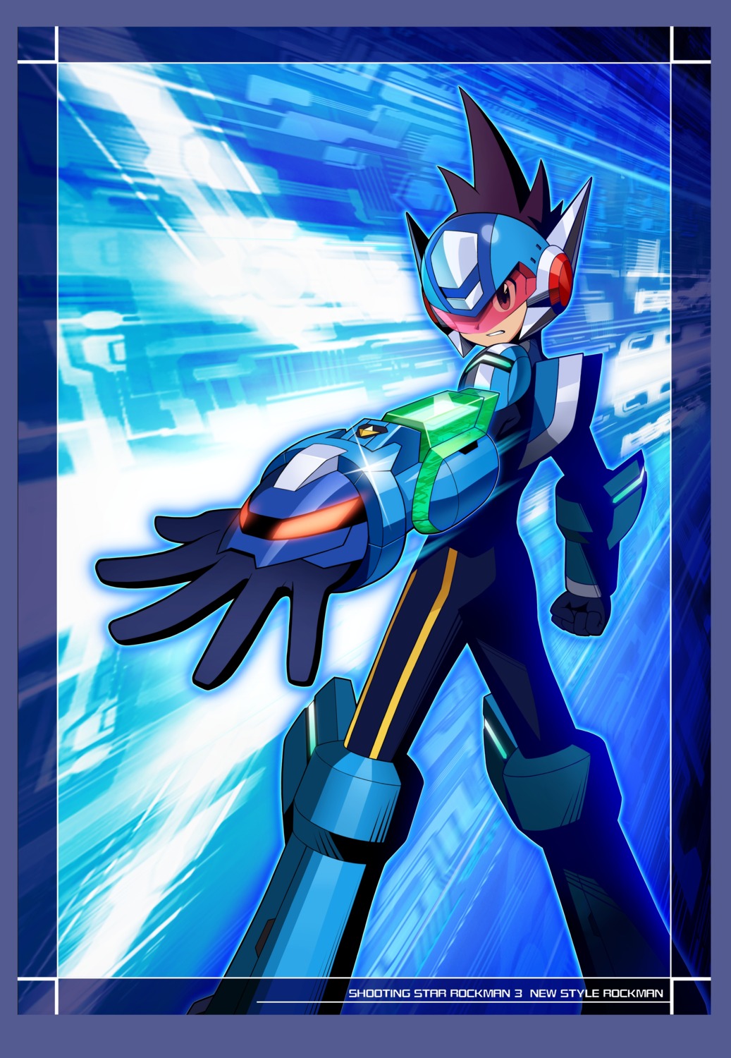 armor, bodysuit, capcom, hoshikawa_subaru_(rockman), male, rockman, ryuusei_no_rockman, ryuusei_no_rockman_3
