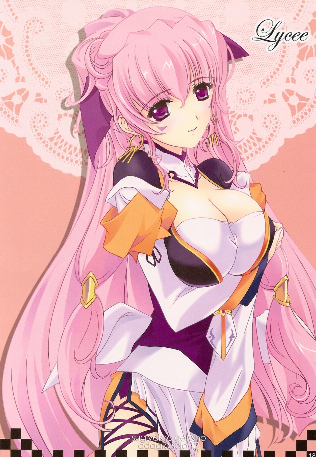 breast_hold, cleavage, genshou_koubou, jpeg_artifacts, lycée, sugiyama_genshou