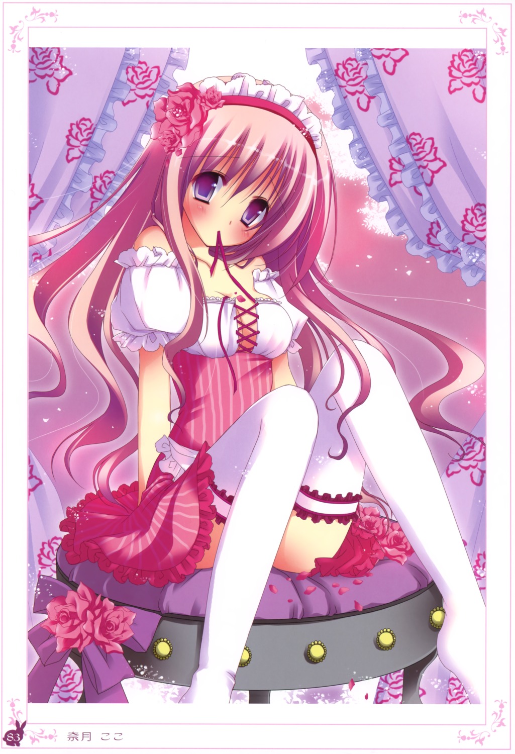 cleavage, dress, natsuki_coco, thighhighs