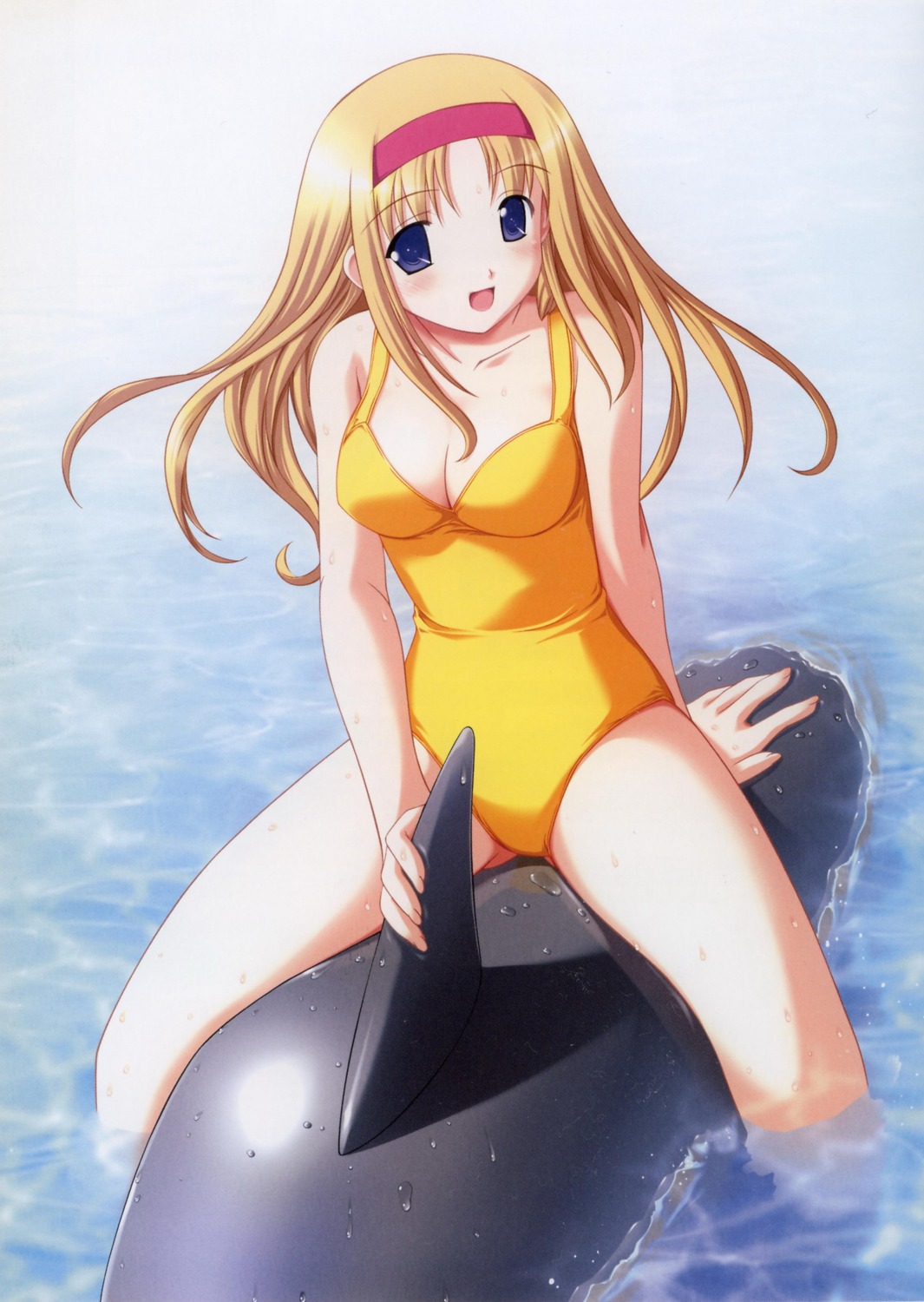 alto, cleavage, iwasaki_kouji, purple_software, swimsuits, wakana_chitose, wet