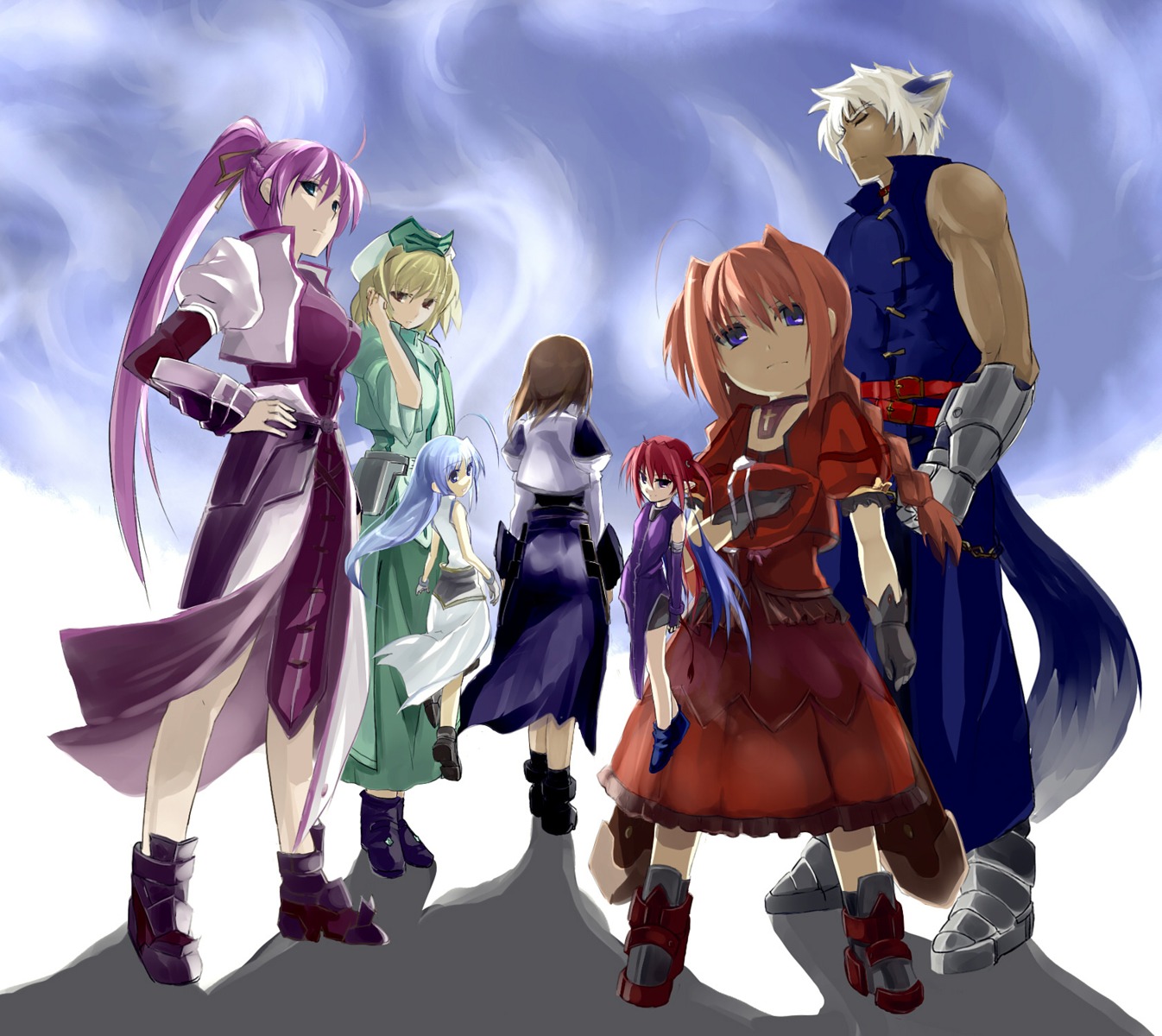 agito, mahou_shoujo_lyrical_nanoha, mahou_shoujo_lyrical_nanoha_strikers, reinforce_zwei, shamal, signum, vita, wagashi_(okashina), yagami_hayate, zafira