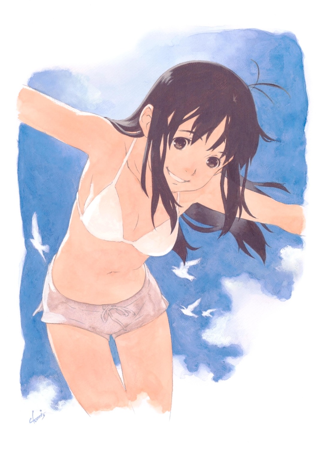 bikini_top, swimsuits, tanaka_kunihiko