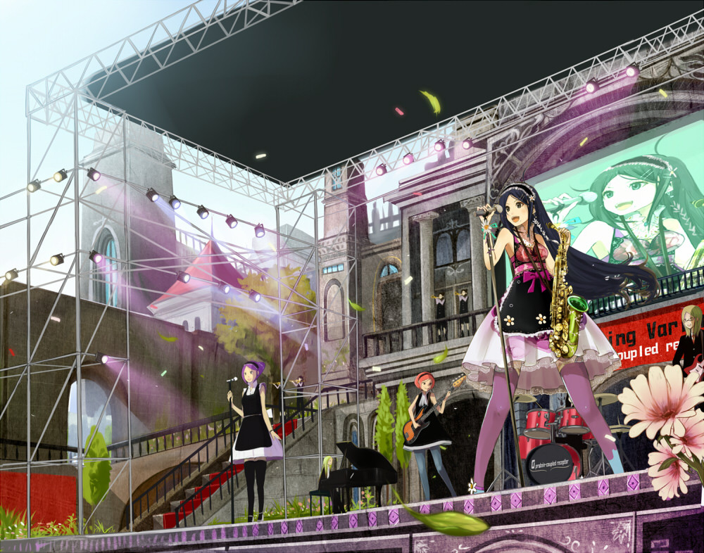 dress, guitar, shigureteki