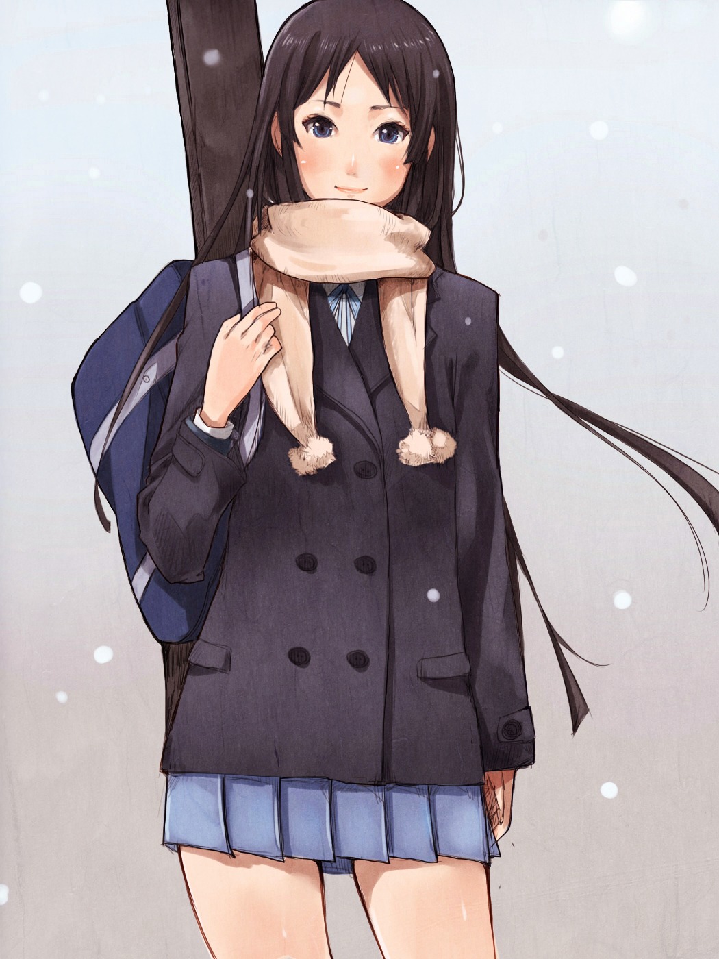 akiyama_mio, k-on!, seifuku, shigureteki