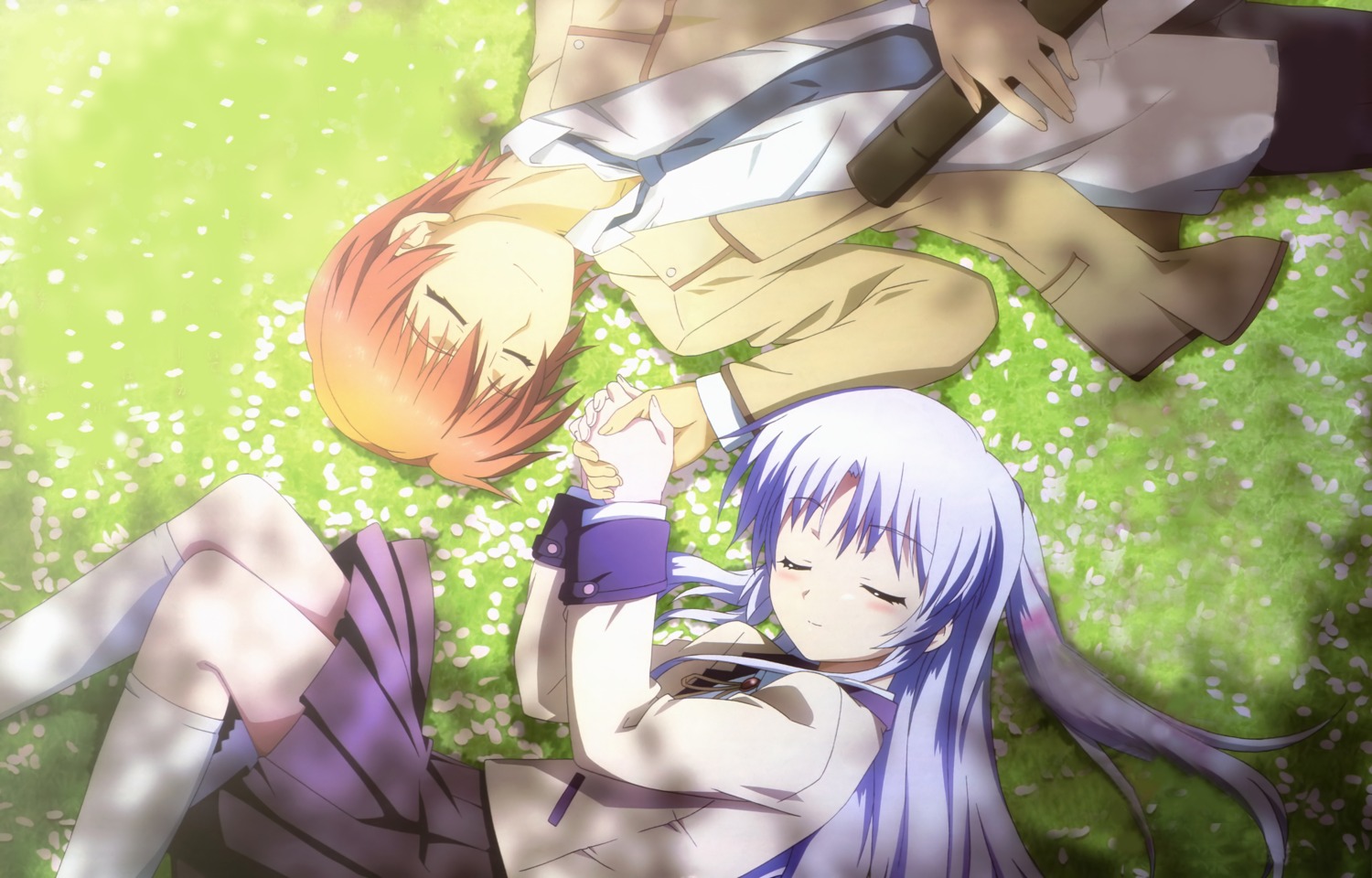 angel_beats!, detexted, kurakawa_hideaki, otonashi_yuzuru, seifuku, tachibana_kanade