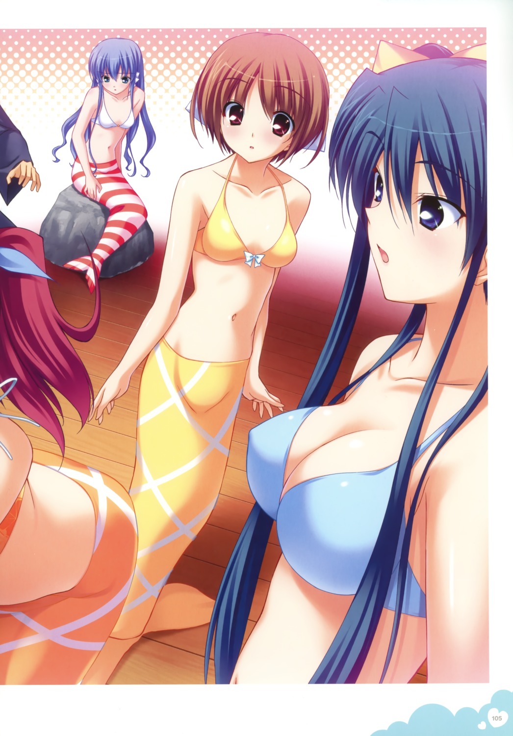amamiya_kurara, bikini_top, cleavage, cosplay, fumio, hoshiuta, houjyou_arisa, kinoshita_midori