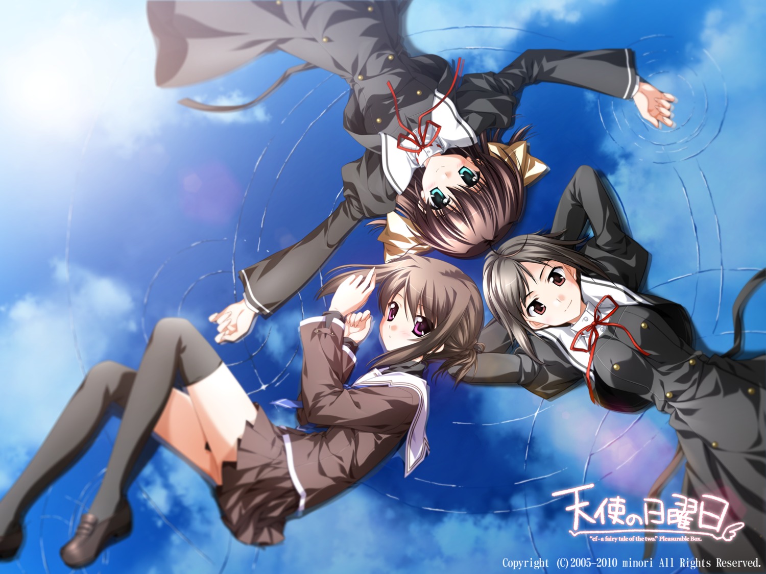 2c=galore, ef_~a_fairytale_of_the_two~, hayama_mizuki_(angel's_sunday), hirono_nagi, miyamura_miyako, nanao_naru, seifuku, shouna_mitsuishi