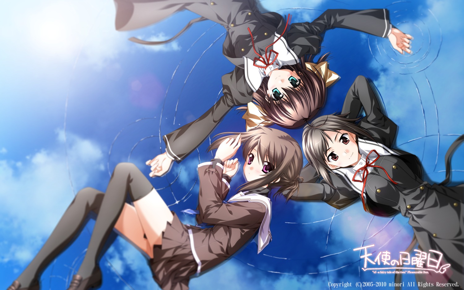 2c=galore, ef_~a_fairytale_of_the_two~, hayama_mizuki_(angel's_sunday), hirono_nagi, miyamura_miyako, nanao_naru, seifuku, shouna_mitsuishi