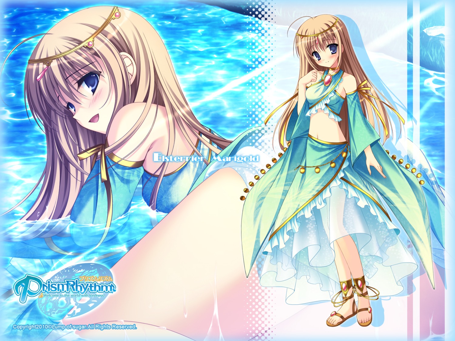 elsterrier_marigold, lump_of_sugar, prism_rhythm, see_through, tanihara_natsuki, wallpaper, wet