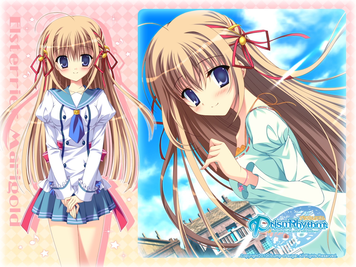 elsterrier_marigold, lump_of_sugar, prism_rhythm, seifuku, tanihara_natsuki, wallpaper