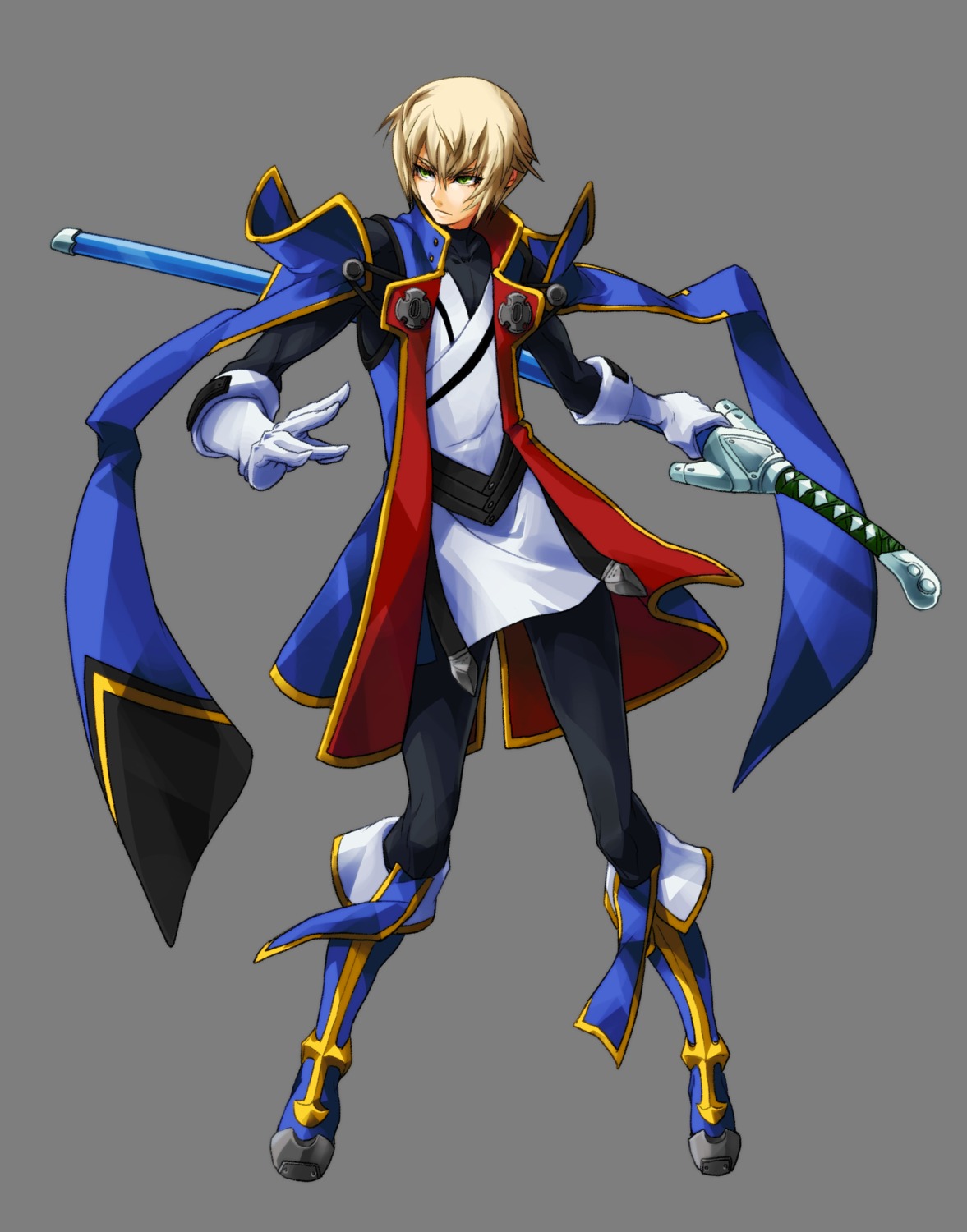 blazblue, blazblue:_continuum_shift, katou_yuuki, kisaragi_jin, male, sword, transparent_png