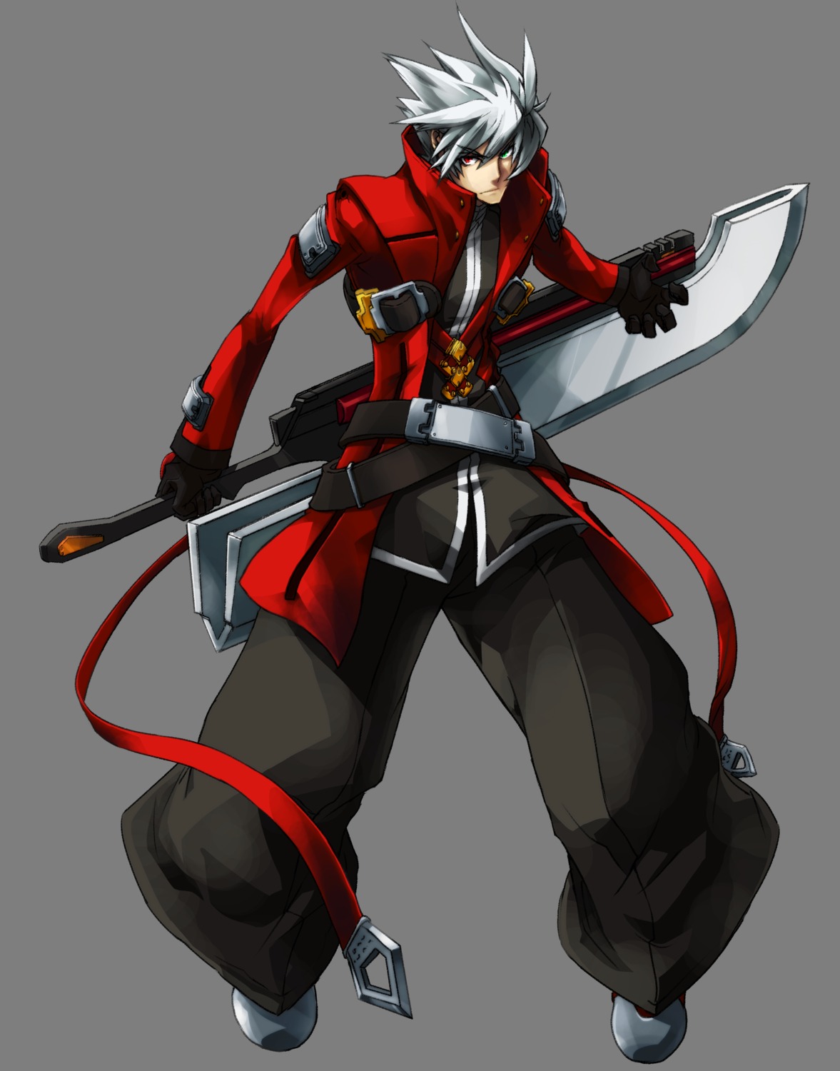 arc_system_works, blazblue, blazblue:_continuum_shift, heterochromia, katou_yuuki, male, ragna_the_bloodedge, sword