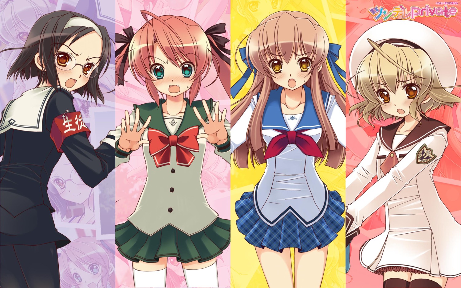 sasaki_akane, seifuku, thighhighs, wallpaper