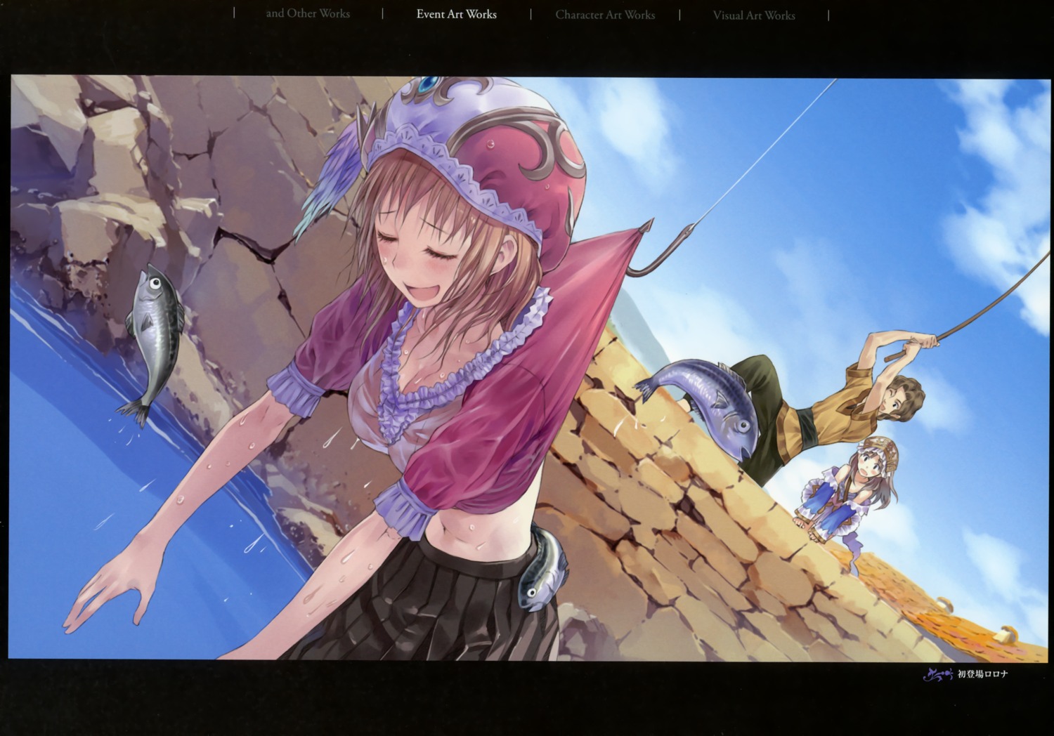 atelier, atelier_totori, cleavage, guid_helmold, kishida_mel, rorolina_frixell, totooria_helmold, wet_clothes