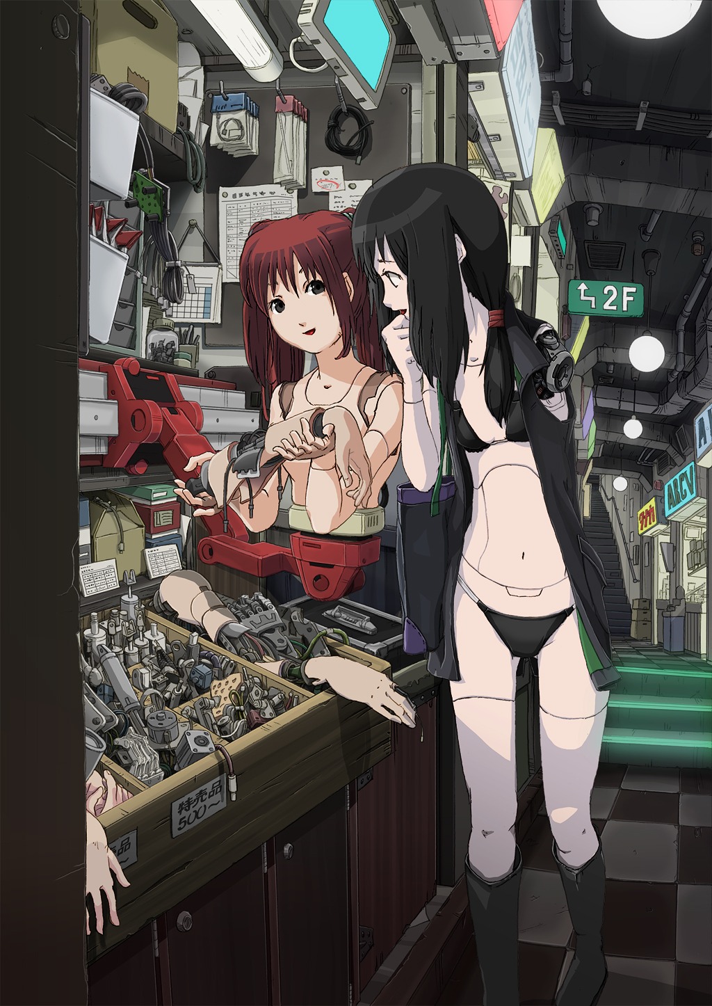 bikini, mecha_musume, sukabu, swimsuits